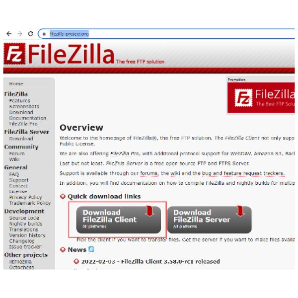 การใช้งานโปรแกรม FTP : FileZilla เบื้องต้น