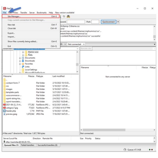 การใช้งานโปรแกรม FTP : FileZilla เบื้องต้น