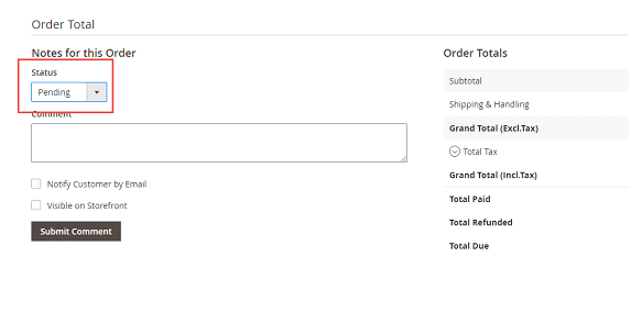 การจัดการคำสั่งซื้อ Magento 2