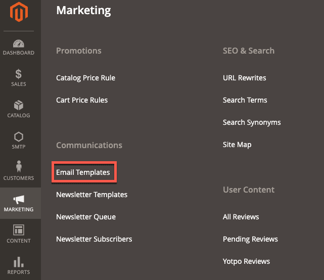 วิธีการแก้ไข Template Email